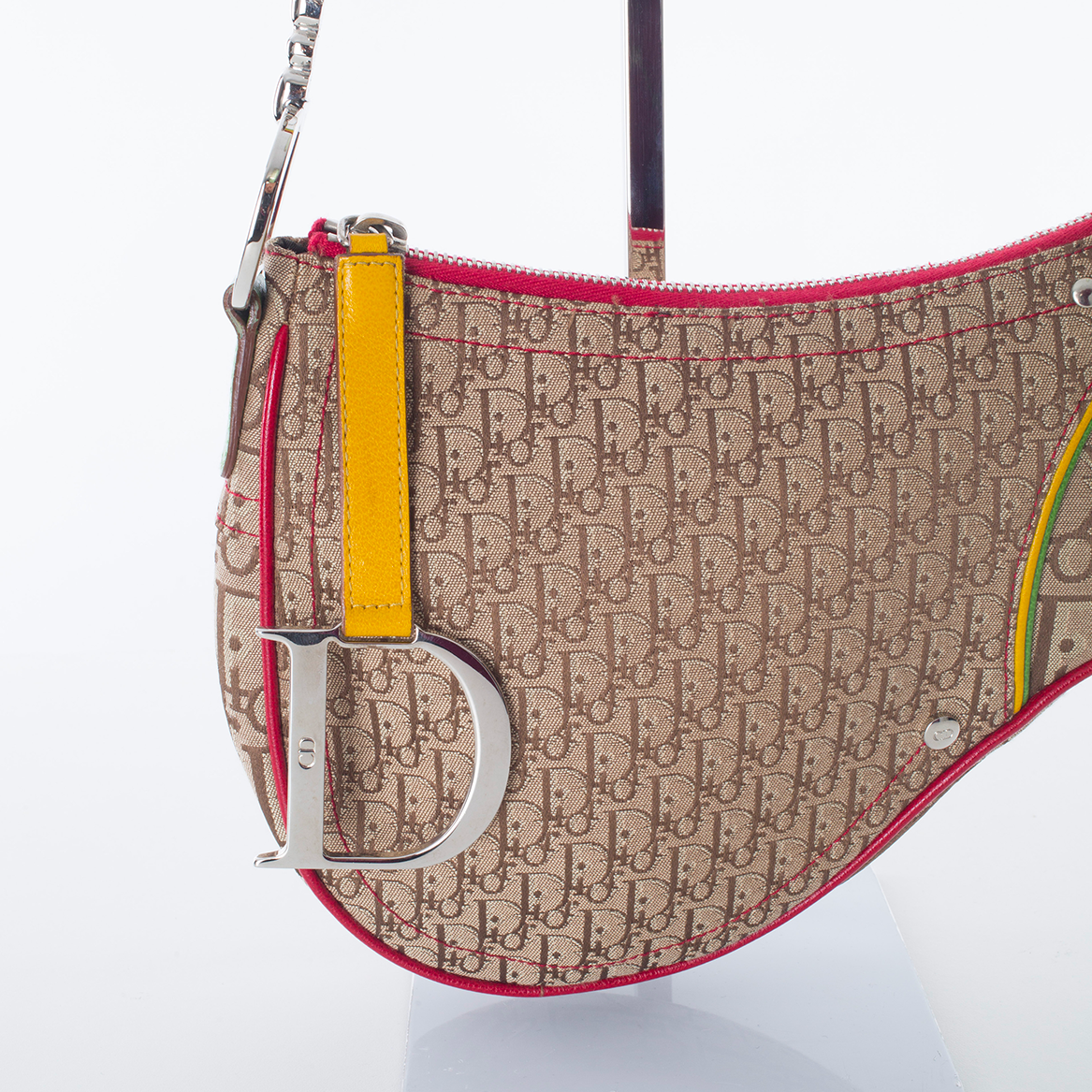 CHRISTIAN DIOR Monogram Rasta Saddle Bag