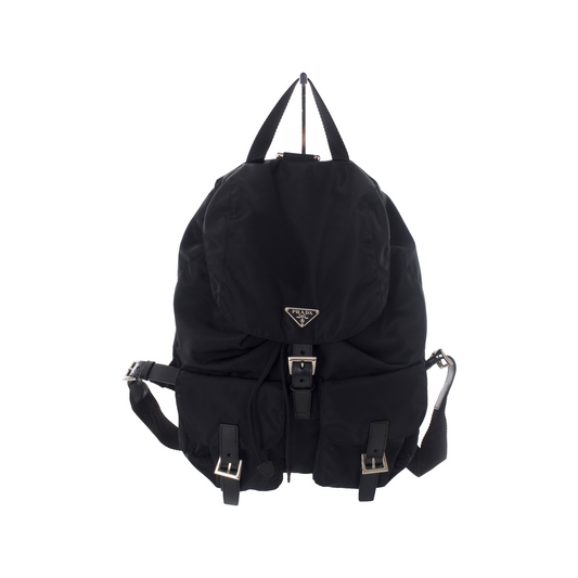 Black Nylon Classic Backpack