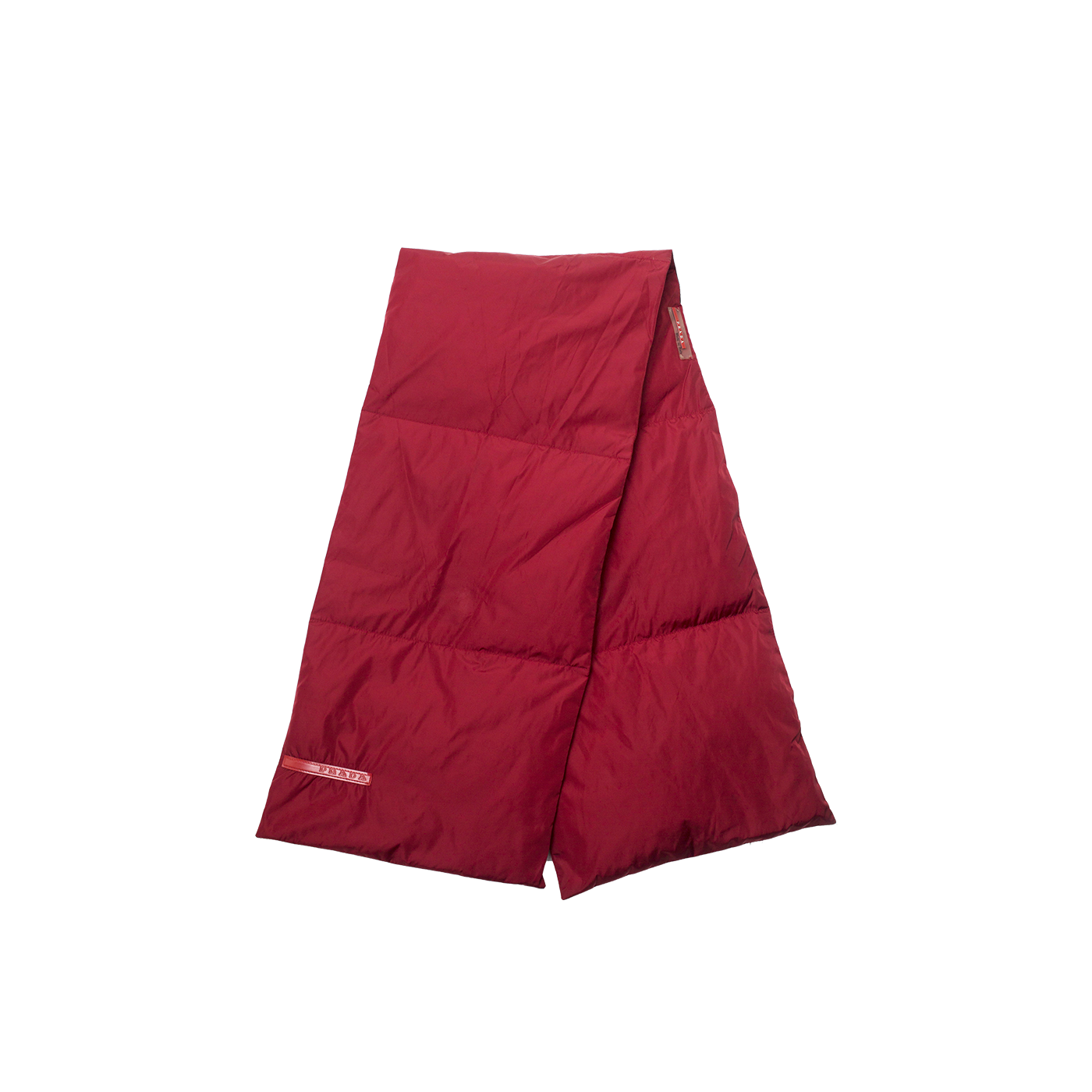 Burgundy Nylon Puffer Scarf