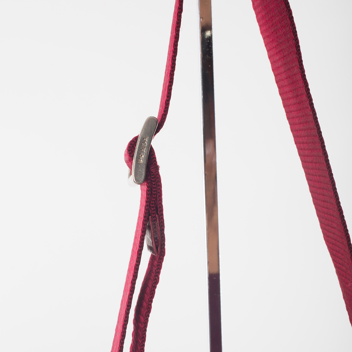 Burgundy Nylon Crossbody Bag