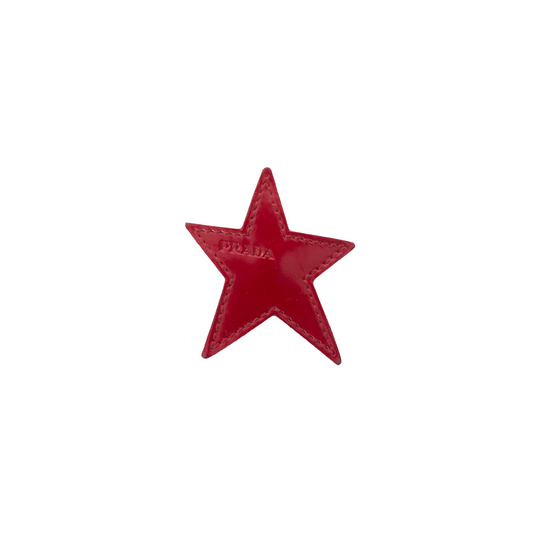 Red Leather Star Pin